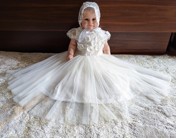 Vestido de bautismo para bebés / Vestido de bautizo para niñas - Etsy España Vestido de bautismo para bebés / Vestido de bautizo para niñas - Etsy España