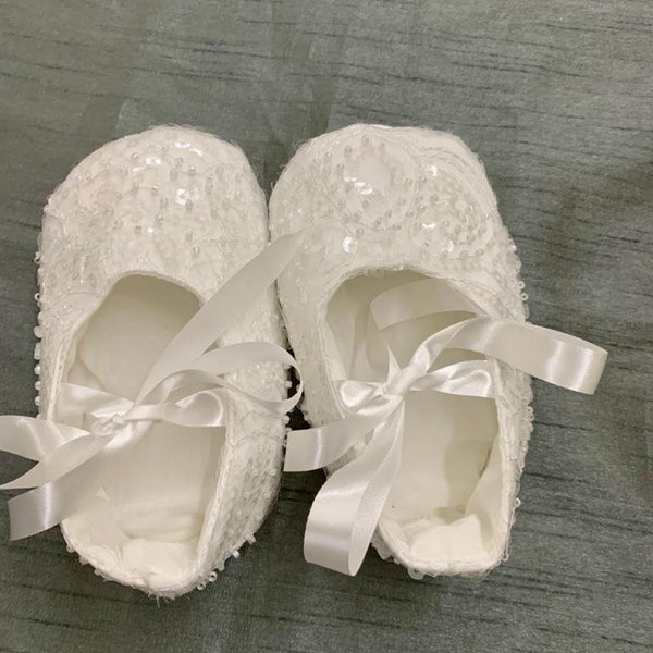 Baptism shoes - Matching booties for the Princess Charlotte gown