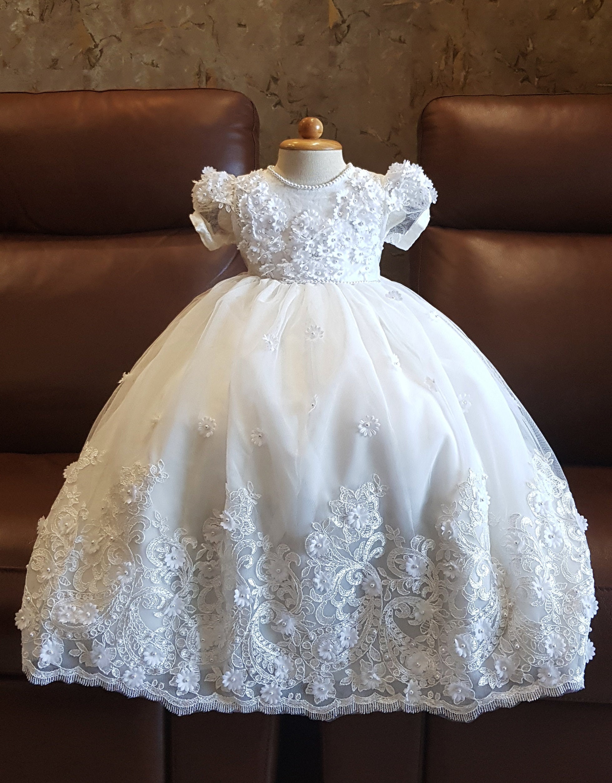 Baptism Gown Christening Gown Christening Gown Girl Lace Etsy