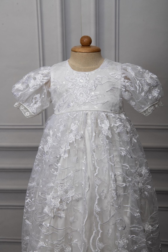 slim fit dress slacks Elegant Lace Christening & Baptism Gown with Bonnet
