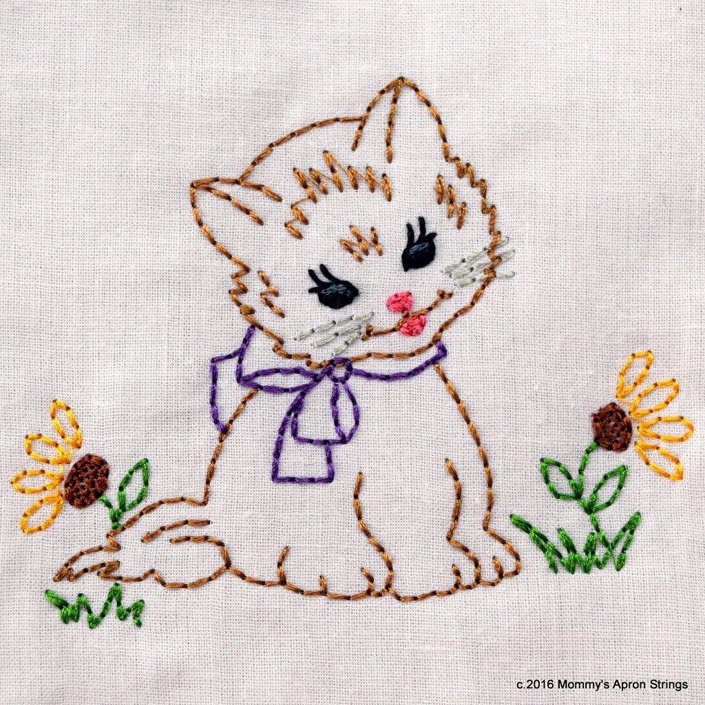 Vintage Chinese Silk Screen Double Sided Embroidery Cat Spinner  Heterochromia - Etsy