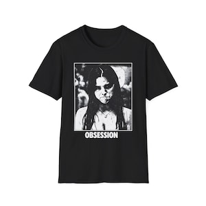 Vintage OBSESSION Movie T-Shirt, Frowning Nikki Graphic Tee, Gothic Horror Tee