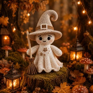 Crochet Witch Ghost Amigurumi Pattern | Halloween Amigurumi PDF (Instant Download) image 9