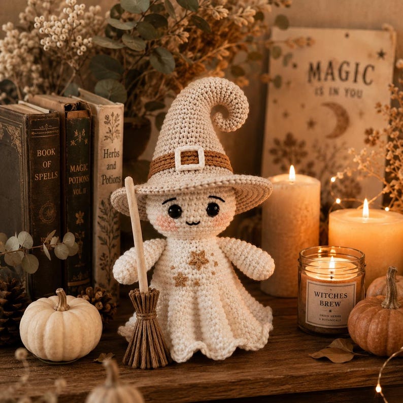 Crochet Witch Ghost Amigurumi Pattern | Halloween Amigurumi PDF (Instant Download) image 6
