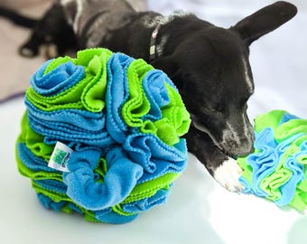 Großer Schnüffelball für Hunde | 30 cm Hund Bereicherung Spielzeug | Interaktives Hundepuzzle | Leckerlispender | Nasenarbeit Spielzeug | Welpen Geschenk