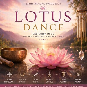 Musica per la meditazione della Danza del Loto / Guarigione a 528 Hz, Campane tibetane, Flauto (Download MP3)