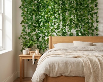 Artificial Ivy Garland 24 Pack 19m Faux Hanging Vines Greenery Wall Decor for Wedding Bedroom Party Home Decoration