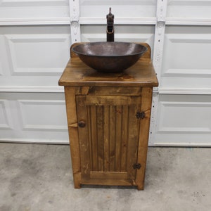 Bathroom Vanity - Our Smallest! - 22" wide - Rustic Farmhouse Bathroom Vanity - FH1296-22 - Bathroom Vanity with sink - Rustic Vanity - Pump
