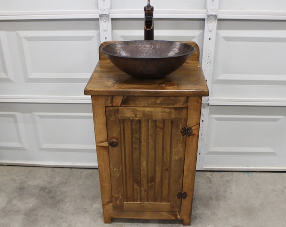Bathroom Vanity - Our Smallest! - 22" wide - Rustic Farmhouse Bathroom Vanity - FH1296-22 - Bathroom Vanity with sink - Rustic Vanity - Pump