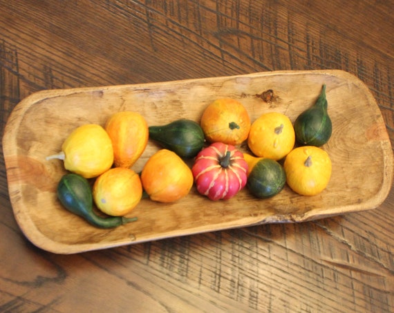 Wooden Bread Bowl - Dough Bowl - Hand Carved Wooden Bowl - 21" x 8" - Rustic - Fall Decor - Mountain Pine - Stained - Waxed - FREE SHIPPING