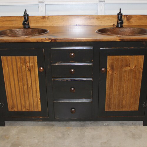 Bathroom Vanity Rustic Farmhouse Vanity Double Bathroom - Etsy