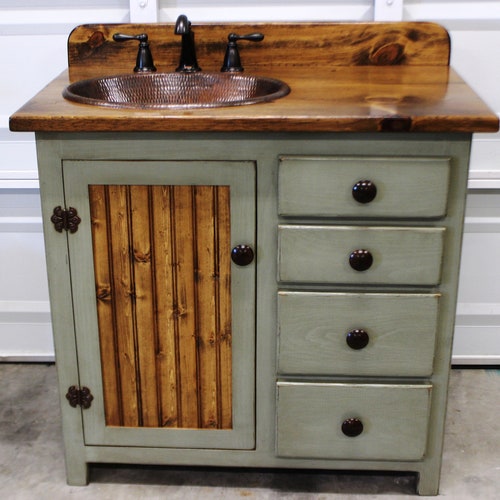 Bathroom Vanity 36 Rustic Farmhouse Bathroom Vanity Etsy