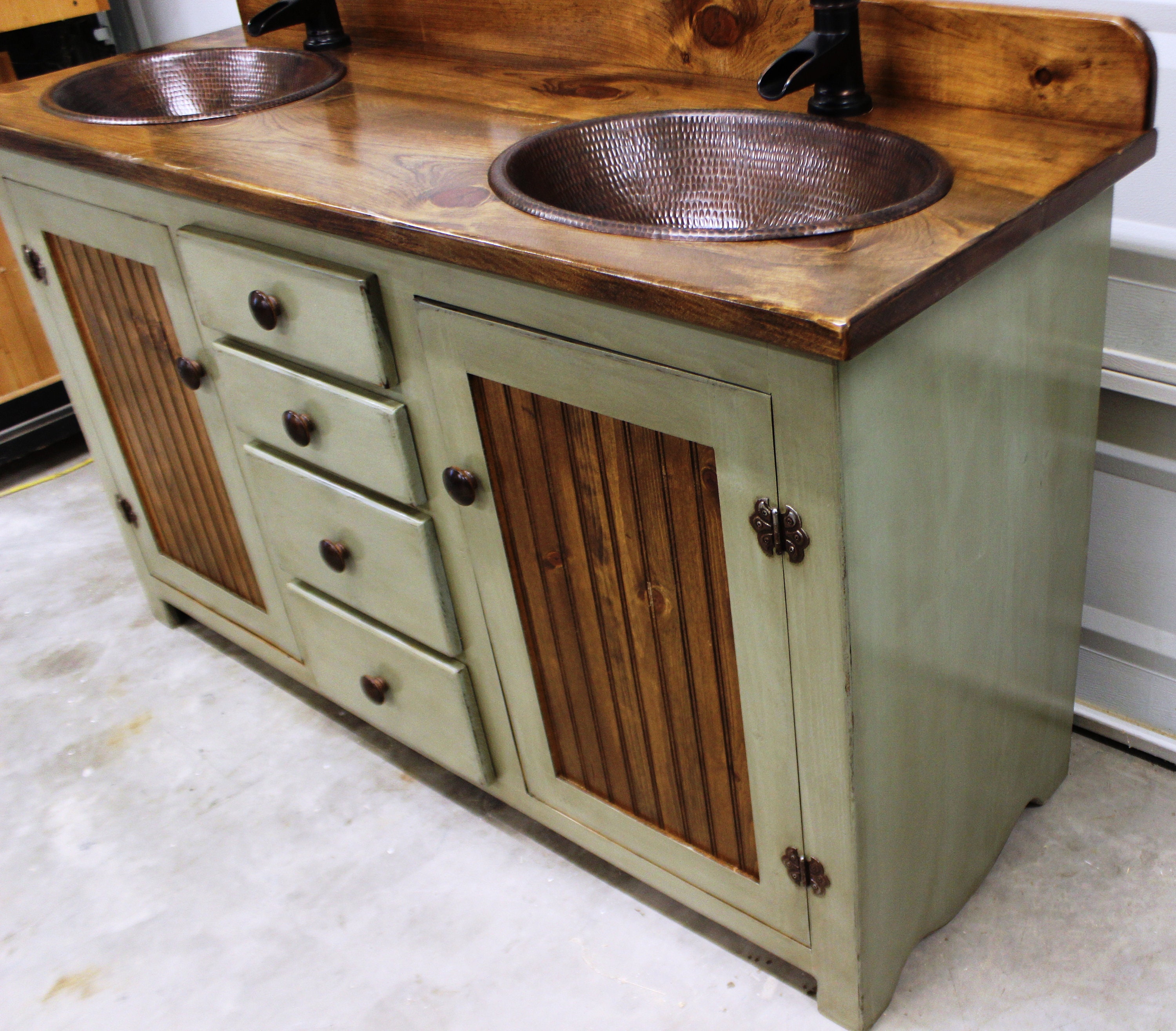 Rustic Farmhouse Vanity 60 Double Bathroom Vanity