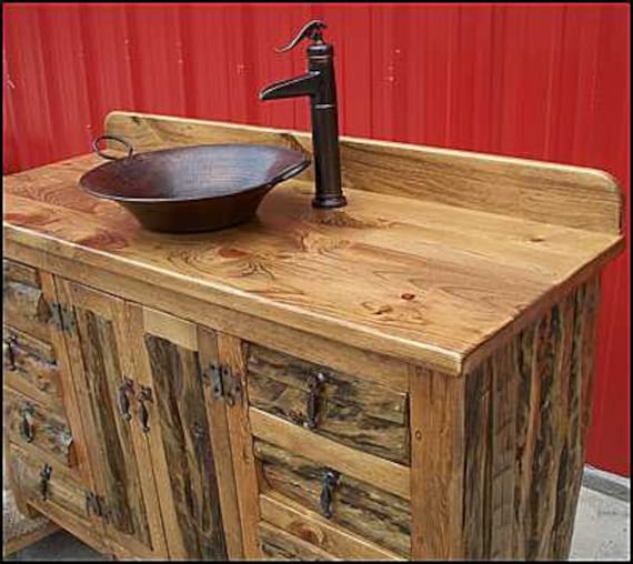 Rustic Log Bathroom Vanity 54 Copper Vessel Sink - Bathroom Vessel Sink Wash Tub San Antonio Texas Rustic Log Bathroom Vanity 54 Copper Vessel Sink - Bathroom Vessel Sink Wash Tub San Antonio Texas