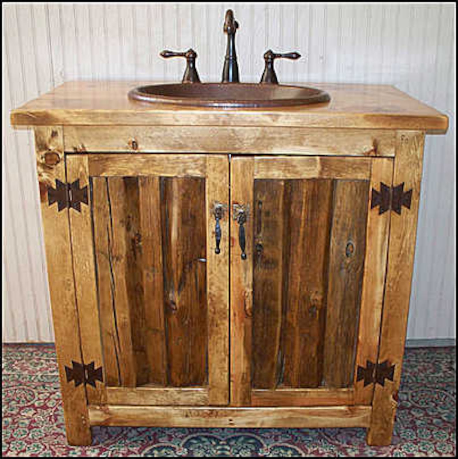 Rustic Log Bathroom Vanity 36 Bathroom Vanity With Etsy