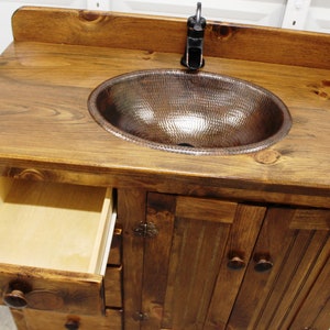 Rustic Bathroom Vanity 42 Farmhouse Bathroom Vanity Bathroom Vanity Bathroom Vanity with sink Bathroom Vanities Bathroom sink image 6