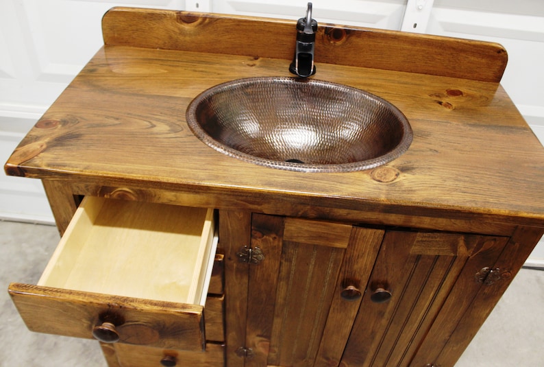 Rustic Bathroom Vanity 42 Farmhouse Bathroom Vanity Bathroom Vanity Bathroom Vanity with sink Bathroom Vanities Bathroom sink image 6