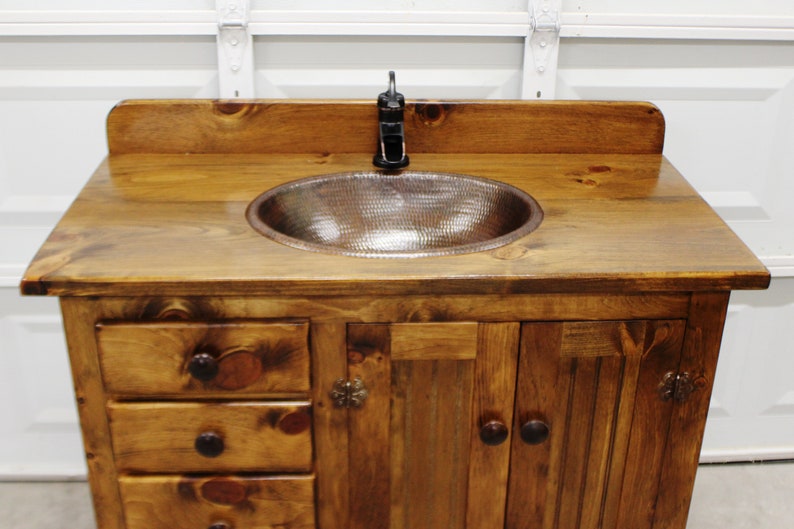 Rustic Bathroom Vanity 42 Farmhouse Bathroom Vanity Bathroom Vanity Bathroom Vanity with sink Bathroom Vanities Bathroom sink image 2