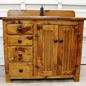 Rustic Bathroom Vanity 42 Farmhouse Bathroom Vanity Bathroom Vanity Bathroom Vanity with sink Bathroom Vanities Bathroom sink image 7