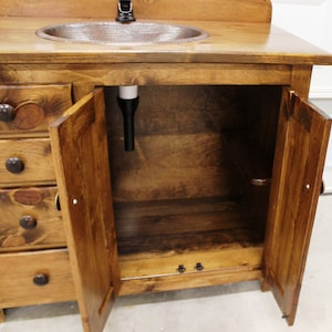 Rustic Bathroom Vanity 42 Farmhouse Bathroom Vanity Bathroom Vanity Bathroom Vanity with sink Bathroom Vanities Bathroom sink image 4