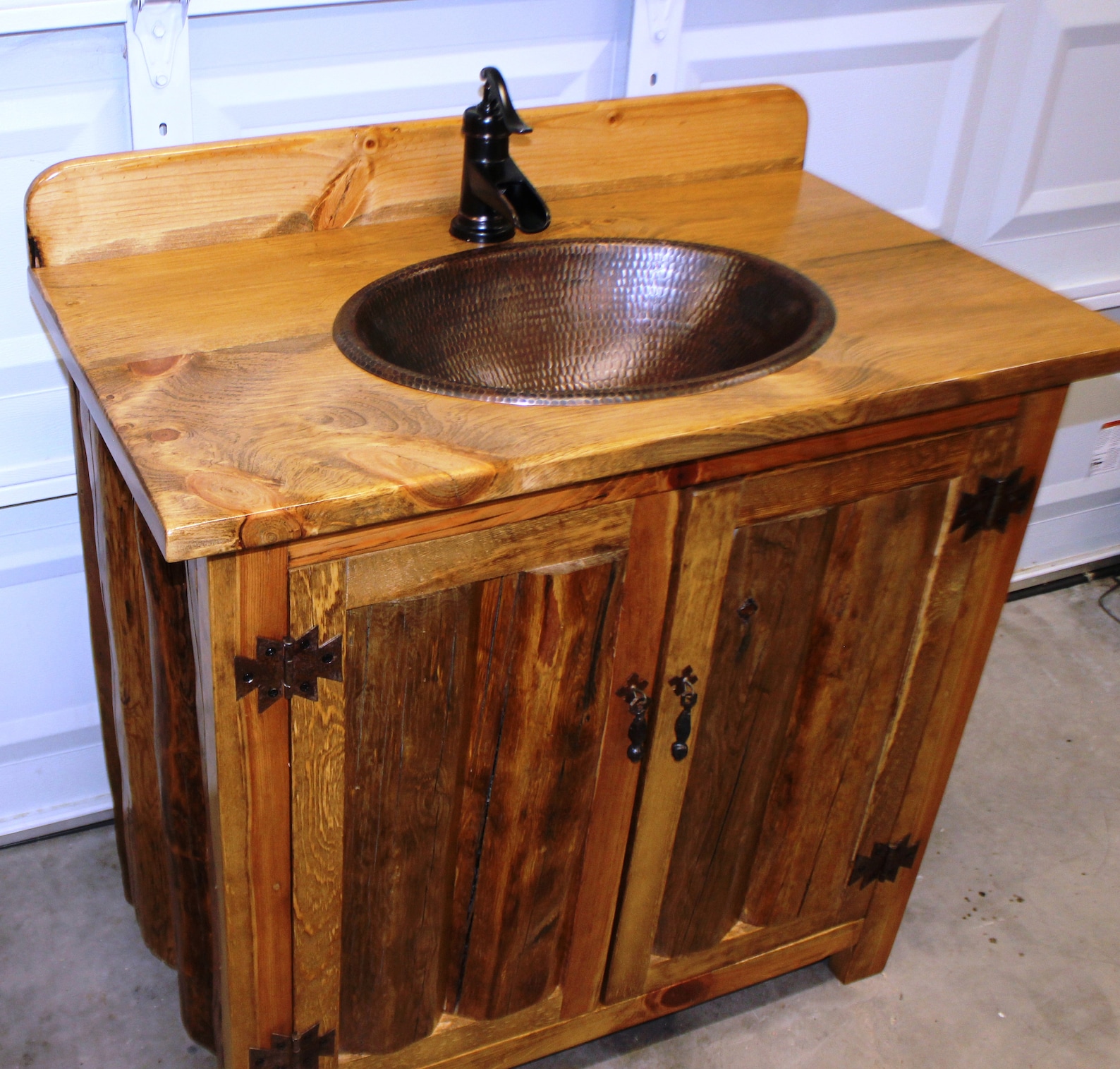 Rustic Log Bathroom Vanity 36 Bathroom Vanity with | Etsy