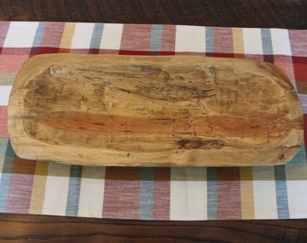 Wooden Bread Bowl - Dough Bowl - Hand Carved Wooden Bowl - 21 x 8 - Rustic - FREE SHIPPING - Stained and Waxed -  Mountain Pine - #74