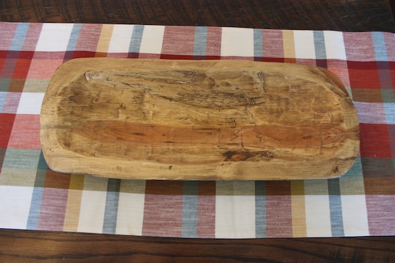 Wooden Bread Bowl - Dough Bowl - Hand Carved Wooden Bowl - 21 x 8 - Rustic - FREE SHIPPING - Stained and Waxed - Mountain Pine - #74