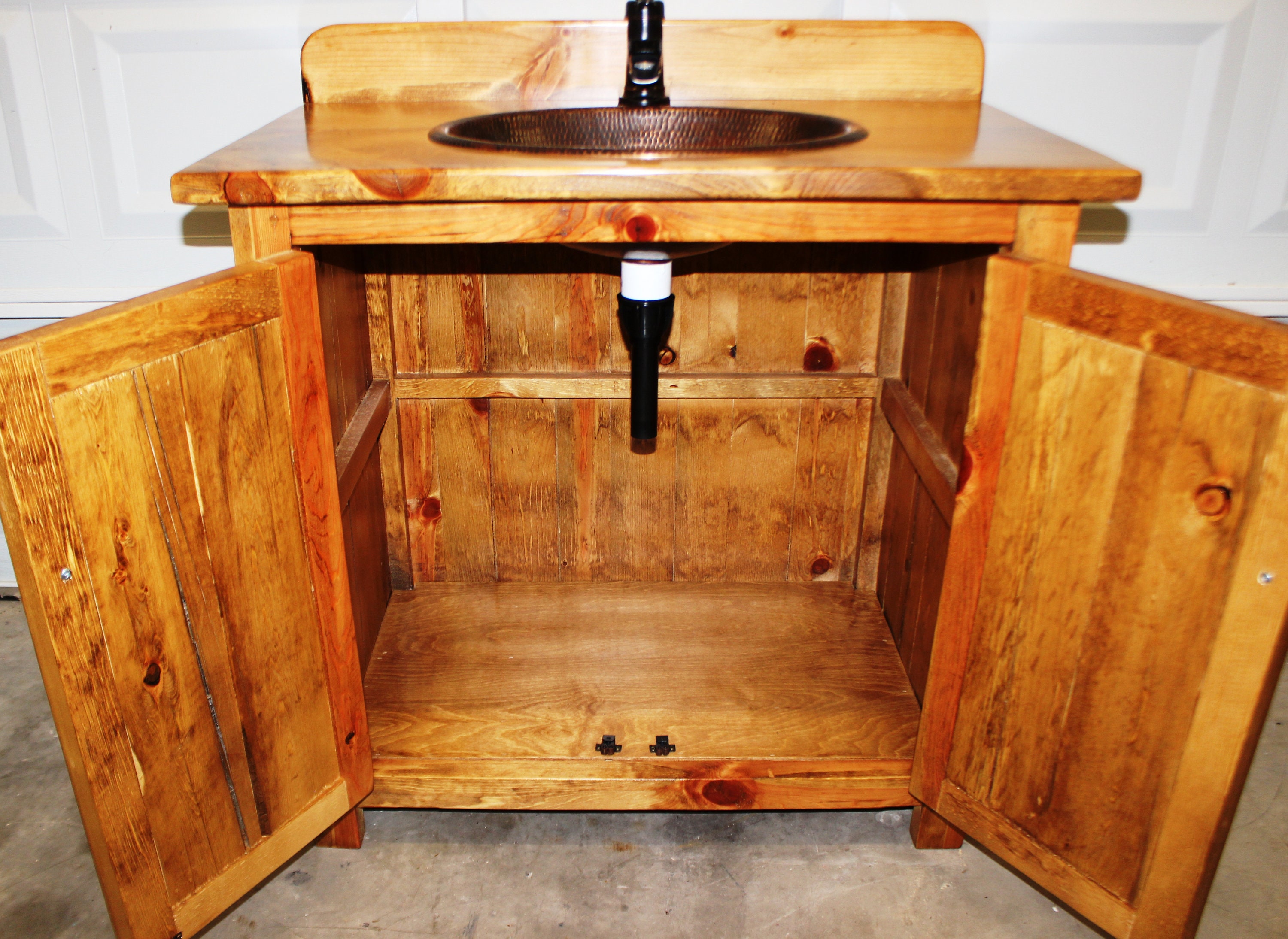 Rustic Log Bathroom Vanity