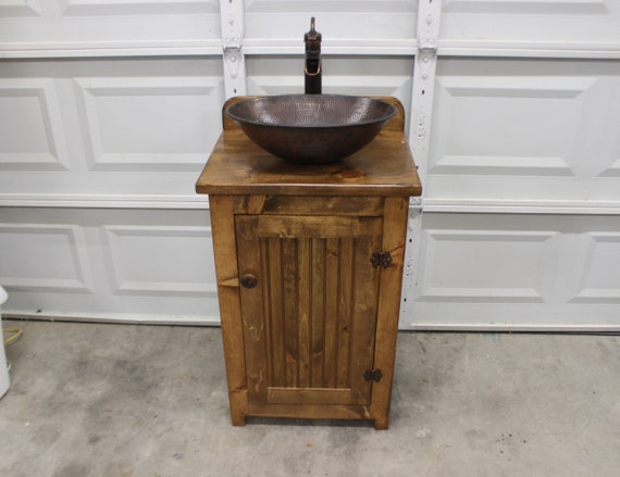 Bathroom Vanity - Our Smallest! - 22" wide - Rustic Farmhouse Bathroom Vanity - FH1296-22 - Bathroom Vanity with sink - Rustic Vanity - Pump