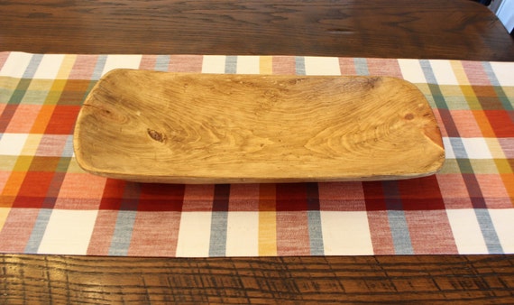 Wooden Bread Bowl - Dough Bowl - Hand Carved Wooden Bowl - 20. x 8" - Rustic - FREE SHIPPING - Mountain Pine - Stained and Waxed - #63