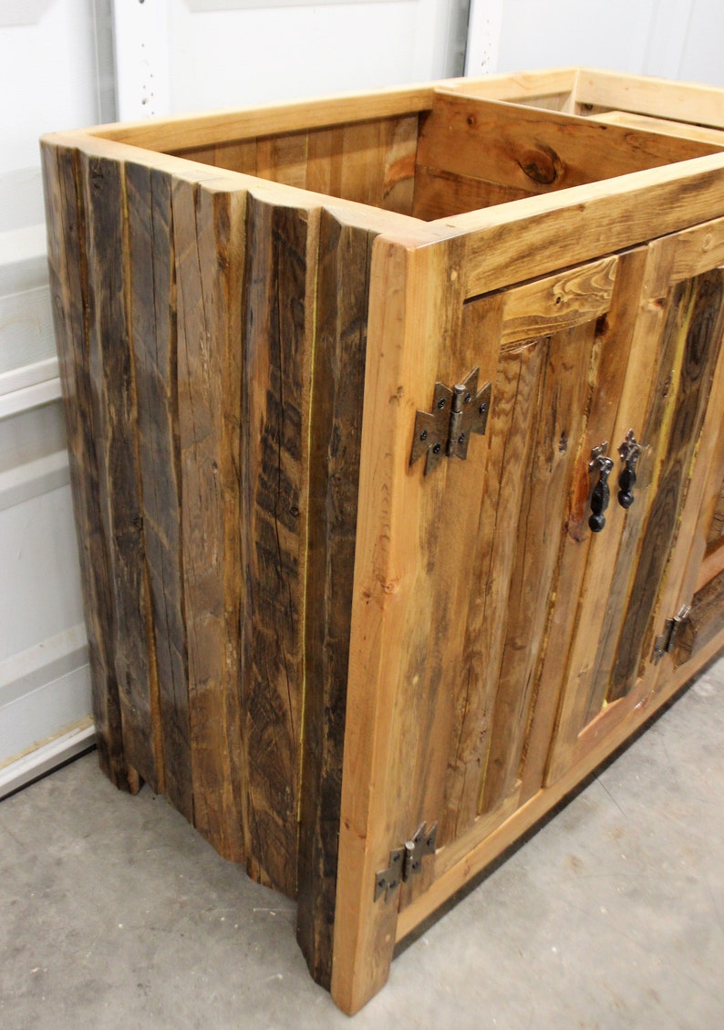RUSTIC BATHROOM VANITY Without a Top 39 Wide Etsy
