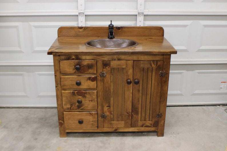 Rustic Bathroom Vanity 42 Farmhouse Bathroom Vanity Bathroom Vanity Bathroom Vanity with sink Bathroom Vanities Bathroom sink image 8