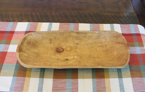 Wooden Bread Bowl - Dough Bowl - Hand Carved Wooden Bowl - 20" x 8" - Rustic -FREE SHIPPING - Mountain Pine - Stained and Waxed - #72