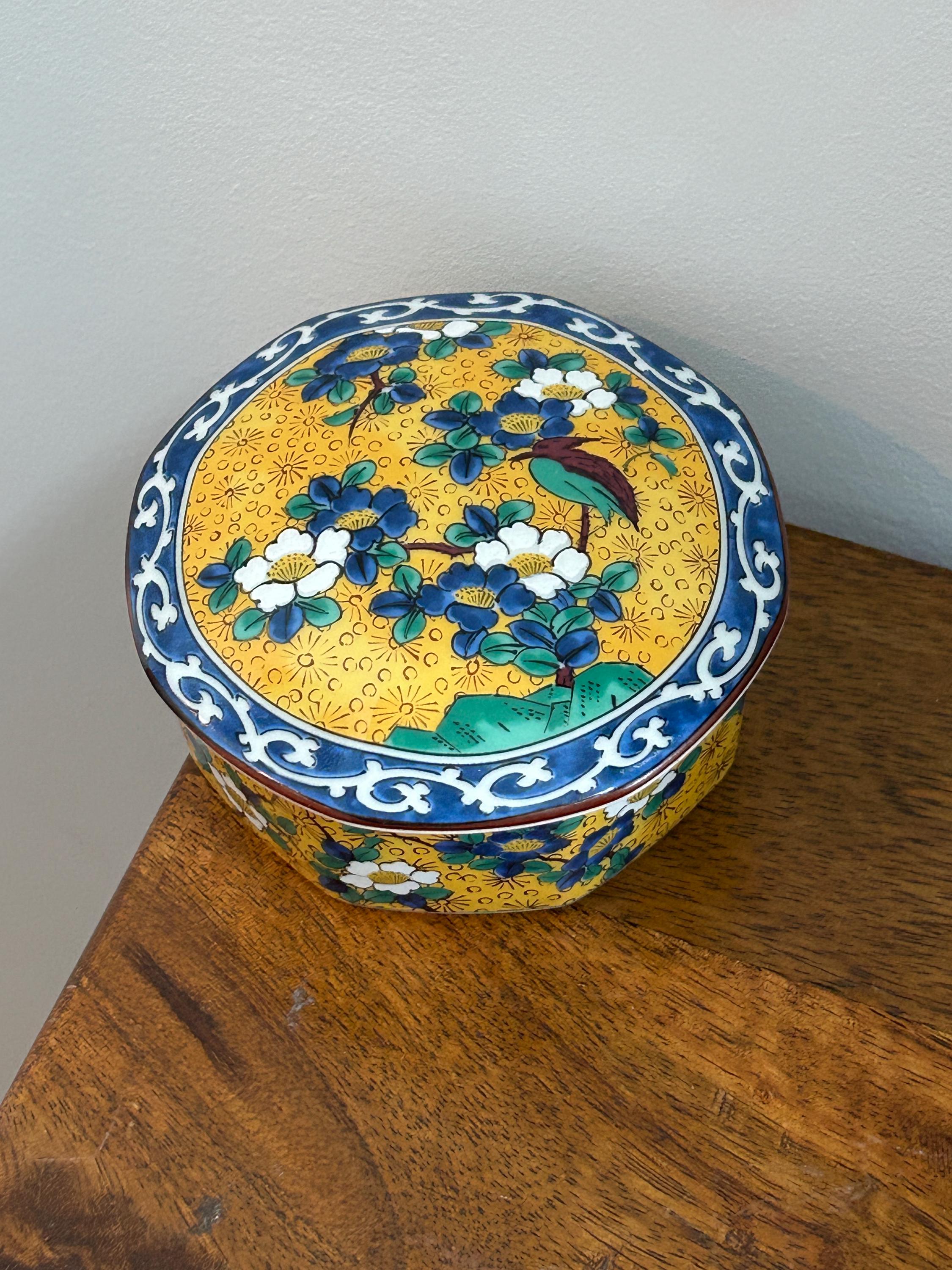 Vintage Japanese Porcelain Trinket Box - Etsy
