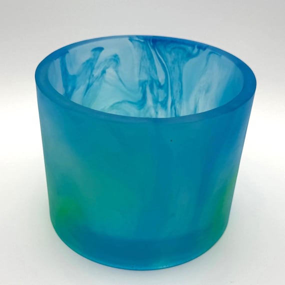 Alive | Resin Bowl | Succulent | Sea Blue and Green Algae