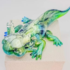 Ensopado de Cérebro | Vaso Decorativo de Resina com Axolote | Arte para Jardim e Aquário