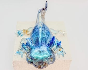 Ocean Tide Axolotl Resin Sculpture