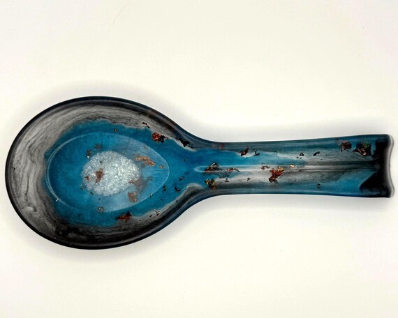 Handcrafted Acrylic Resin Spoon Rest | Food-Safe Kitchen Décor