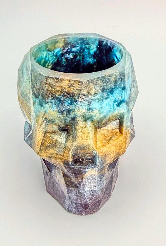 Dirt | Multicolor | Geometric Skull | Succulent Container
