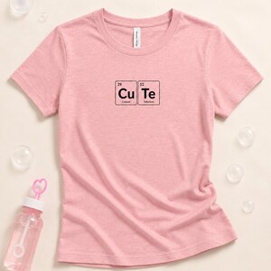 周期表化学Tシャツ：銅テルル「Cu Te」グラフィックTシャツ