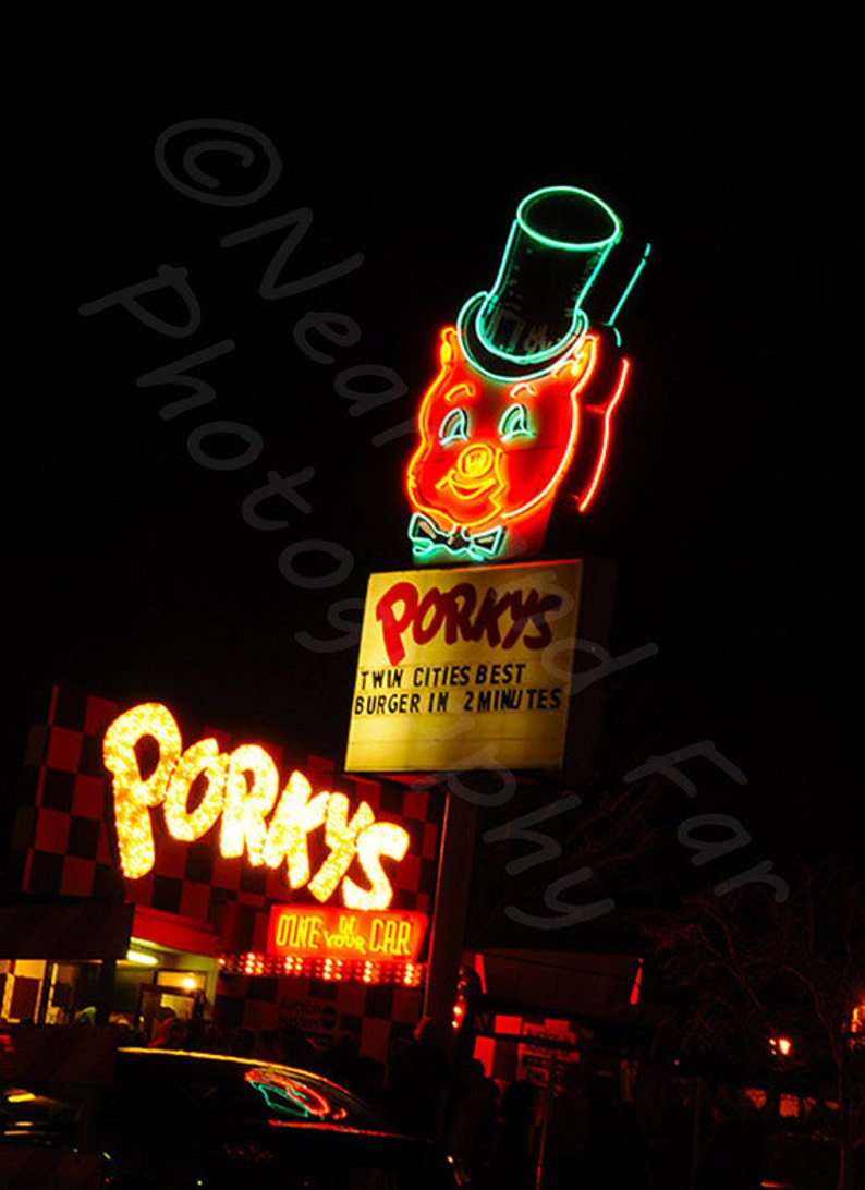 Porkys DriveIn a landmark in St. Paul MN Fine Art Etsy