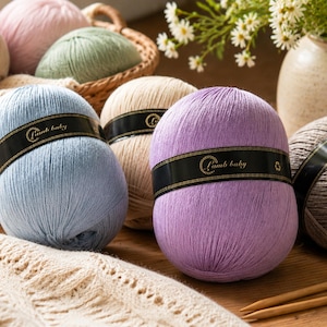 Soft Wool Blend Yarn for Knitting, Crochet, Cozy Craft Skeins image 3