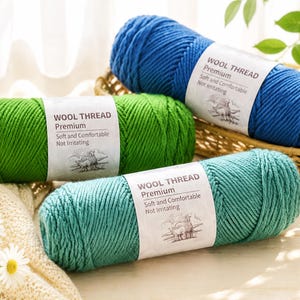 Wool Yarn Soft Merino Blend Pastel Skein for Knitting Crochet Home Decor Gifts