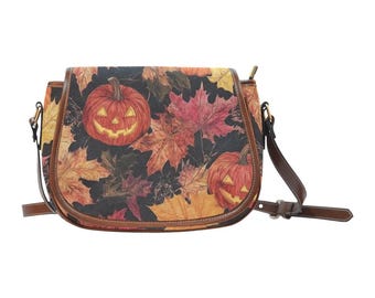Autumn Jack-O’-Lantern Saddle Bag