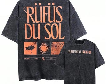 RÜFÜS DU SOL Concert Graphic Tee Mineral Wash Dtg Print Cotton Unisex Shirt