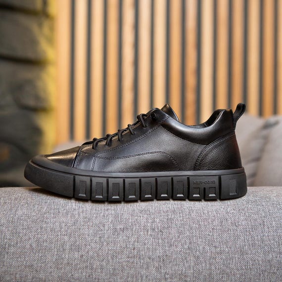 Men's Genuine Leather Sneakers – Handmade Casual Shoes