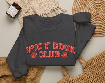 Sweat-shirt club de lecture épicé | T-shirt de lecture confortable rouge Text