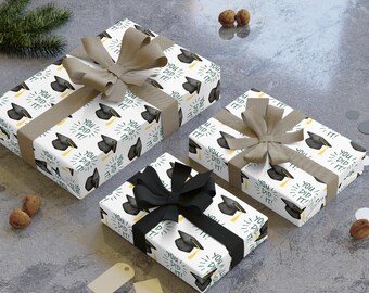 Papier cadeau avec motif de remise des diplômes | Papier cadeau pour l'obtention du diplôme