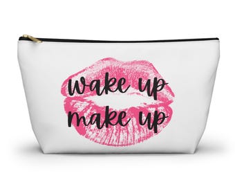 Pochette pour accessoires de maquillage Wake Up | Trousse de maquillage, imprimé baiser