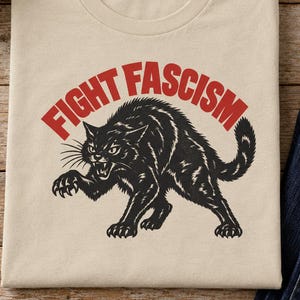 Antifascistisk katt, politisk aktivist, ilsken katt, antifascistisk katt